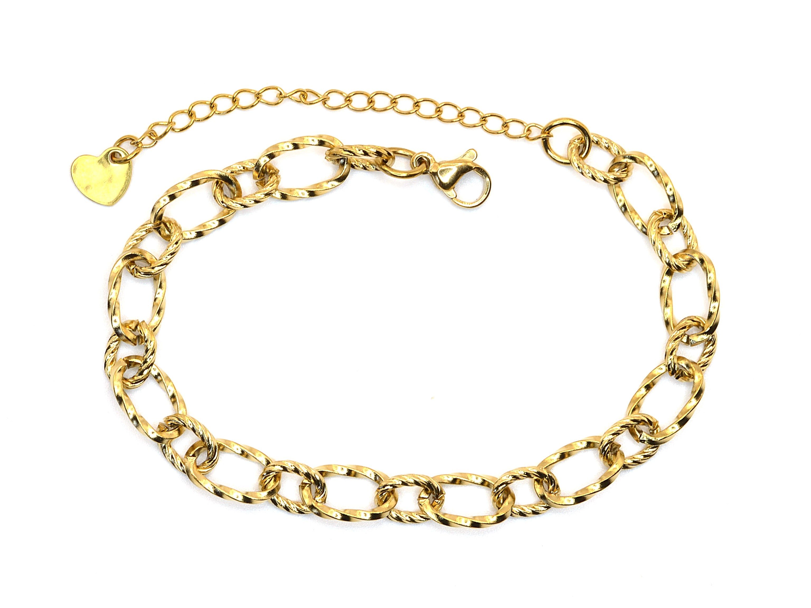 Armband | 18K Gold - Twisted Oval - B 7mm - L 17+5cm - Damen