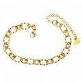 Bracelet | 18K Gold - Twisted Oval - W 7mm - L 17+5cm - Women's