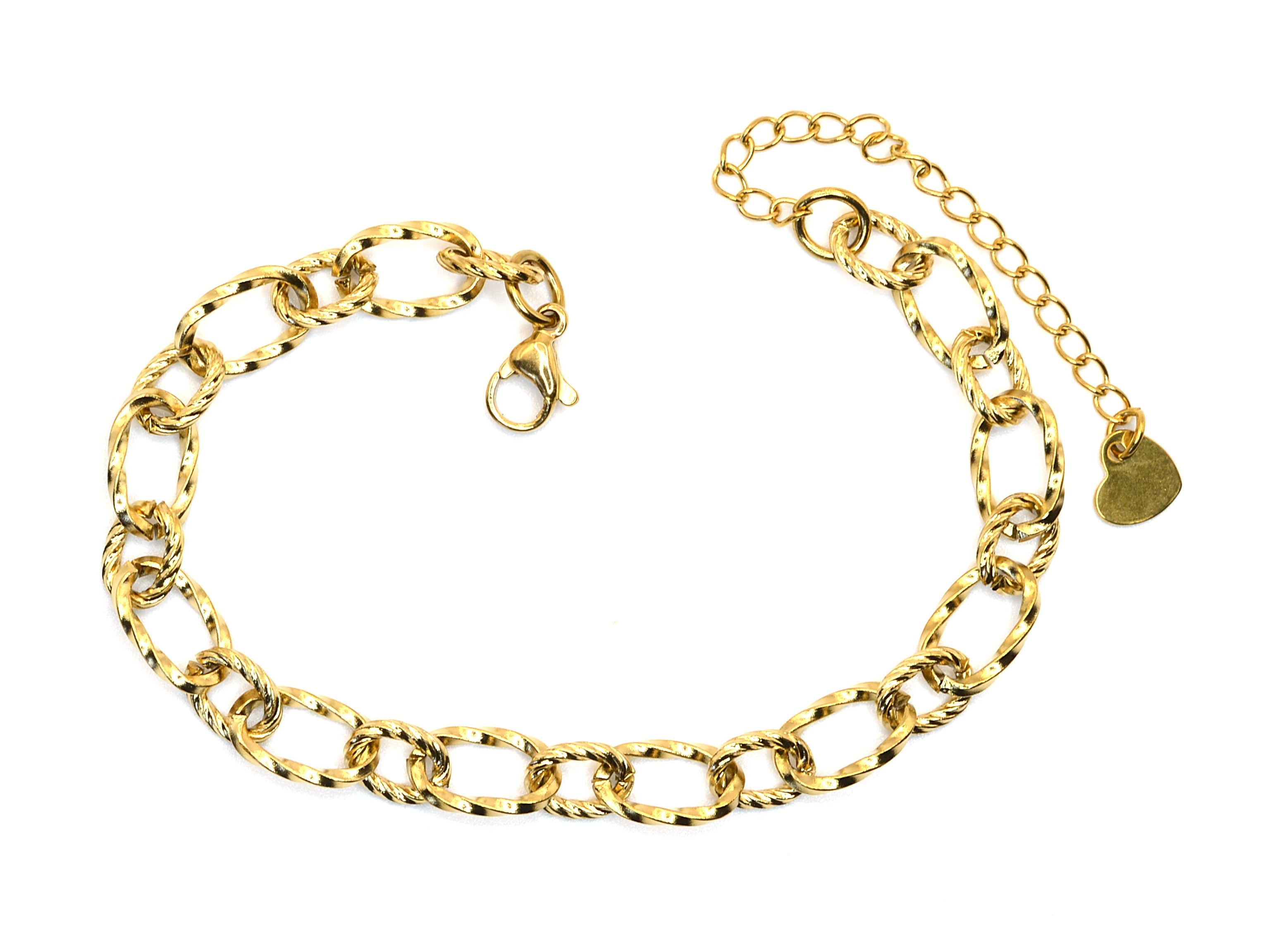 Armband | 18K Gold - Twisted Oval - B 7mm - L 17+5cm - Damen