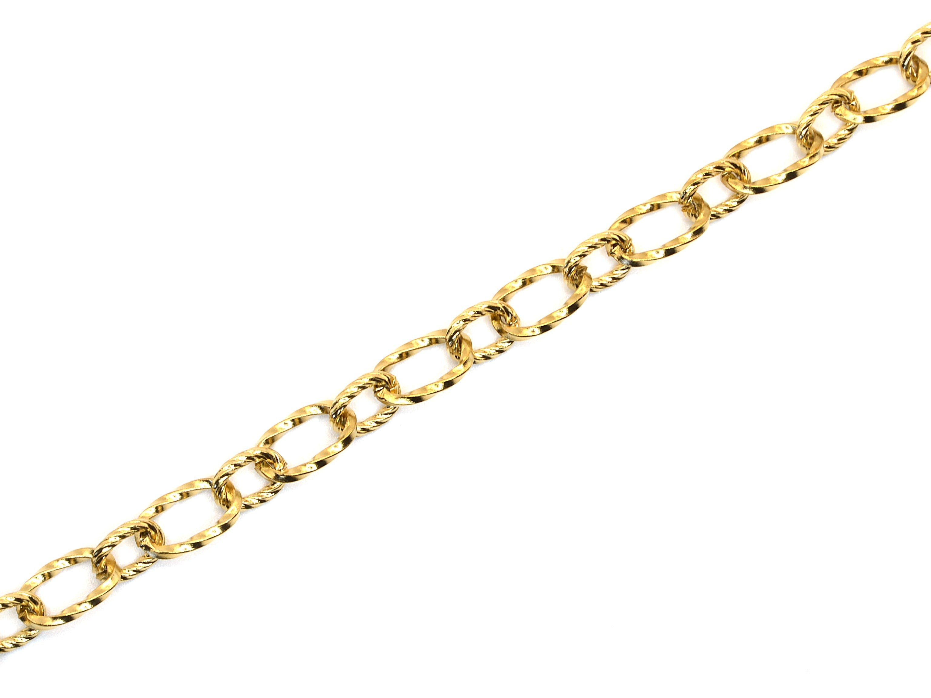 Armband | 18K Gold - Twisted Oval - B 7mm - L 17+5cm - Damen