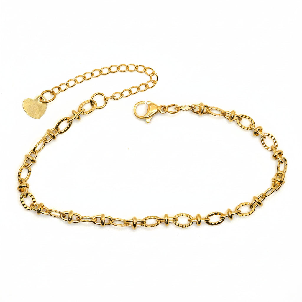 Bracelet | 18K Gold - Twisted Wave - W 4mm - L 18+5cm - Ladies