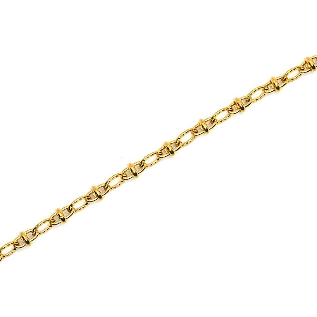 Bracelet | 18K Gold - Twisted Wave - W 4mm - L 18+5cm - Ladies