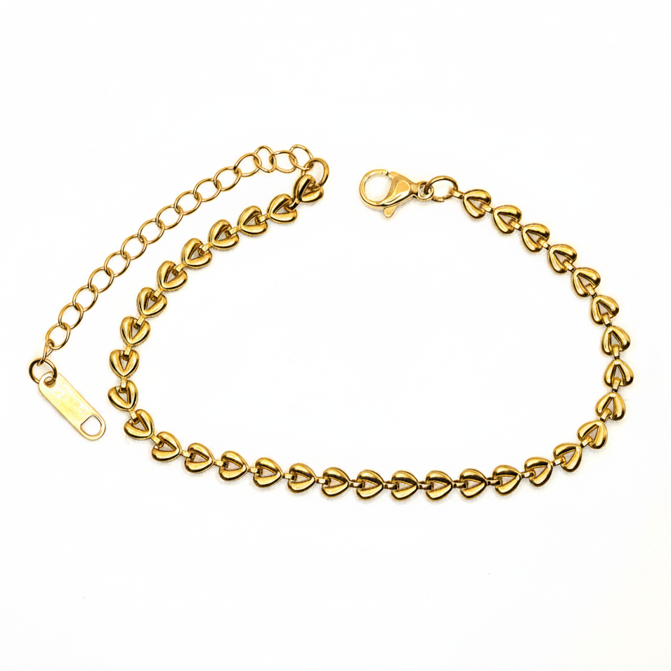 Bracelet | 18K Gold - Wheat Chain - W 4mm - L 17+5cm - Ladies