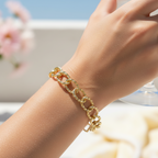 Bracelet | 18K Gold - Twisted Oval - W 10mm - L 17+5cm - Ladies