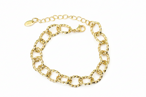 Armband | 18K Gold - Twisted Oval - B 10mm - L 17+5cm - Damen