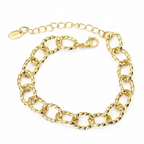 Bracelet | 18K Gold - Twisted Oval - W 10mm - L 17+5cm - Ladies