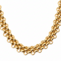 Necklace | 18K Gold - Mesh Necklace - W 14mm - L 42+5cm - Women's
