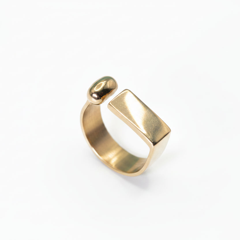 Ring | 18K Gold - Open Bar Ring - B 6mm - 52 bis 58 - Damen