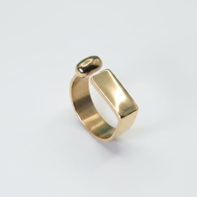 Ring | 18K Gold - Open Bar Ring - B 6mm - 52 bis 58 - Damen