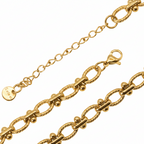 Necklace | 18K Gold - Twisted Anchor - W 7mm - L 41+5cm - Women's