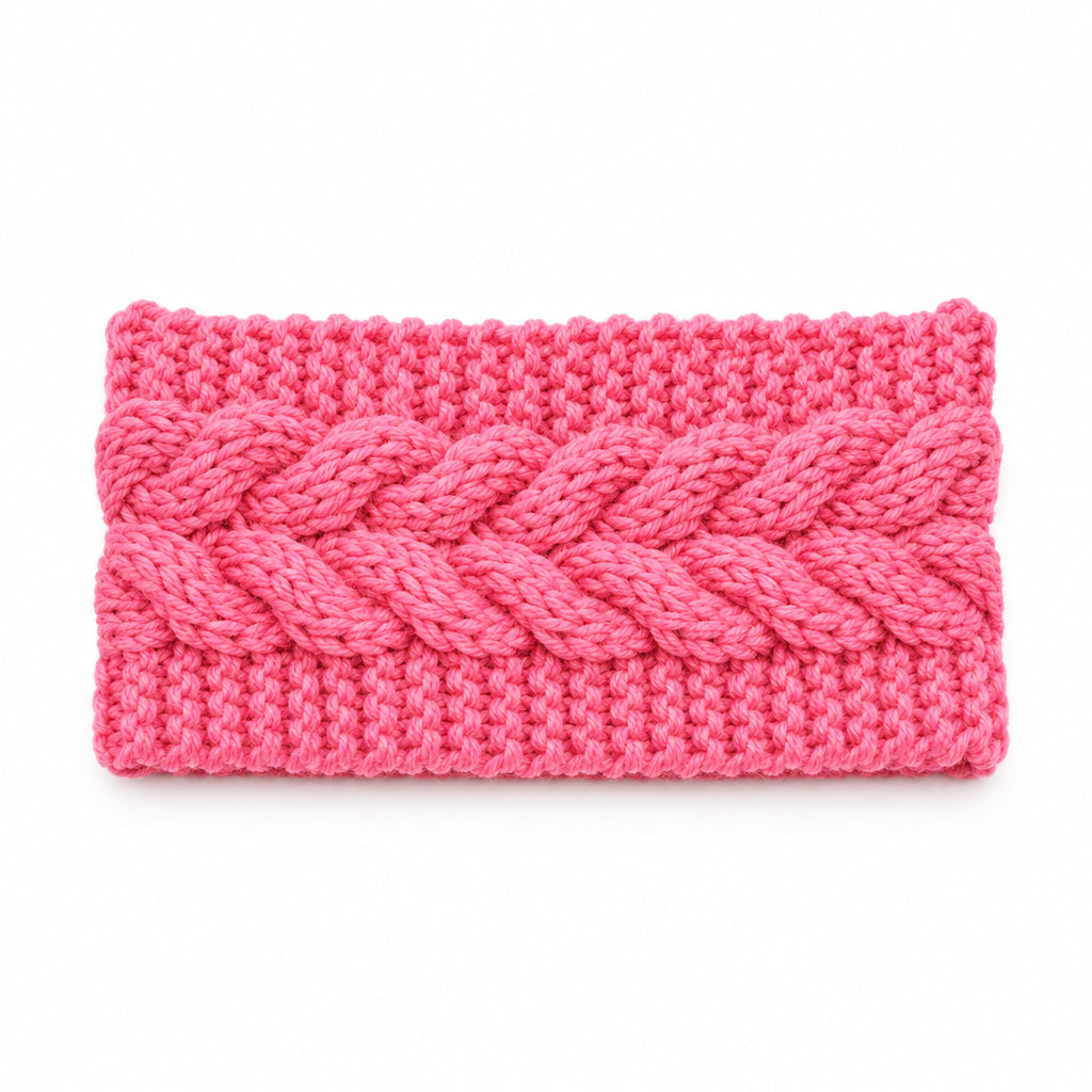 Headband | Soft Faux Wool - Pink - Autumn - Winter - Women