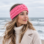 Headband | Soft Faux Wool - Pink - Autumn - Winter - Women