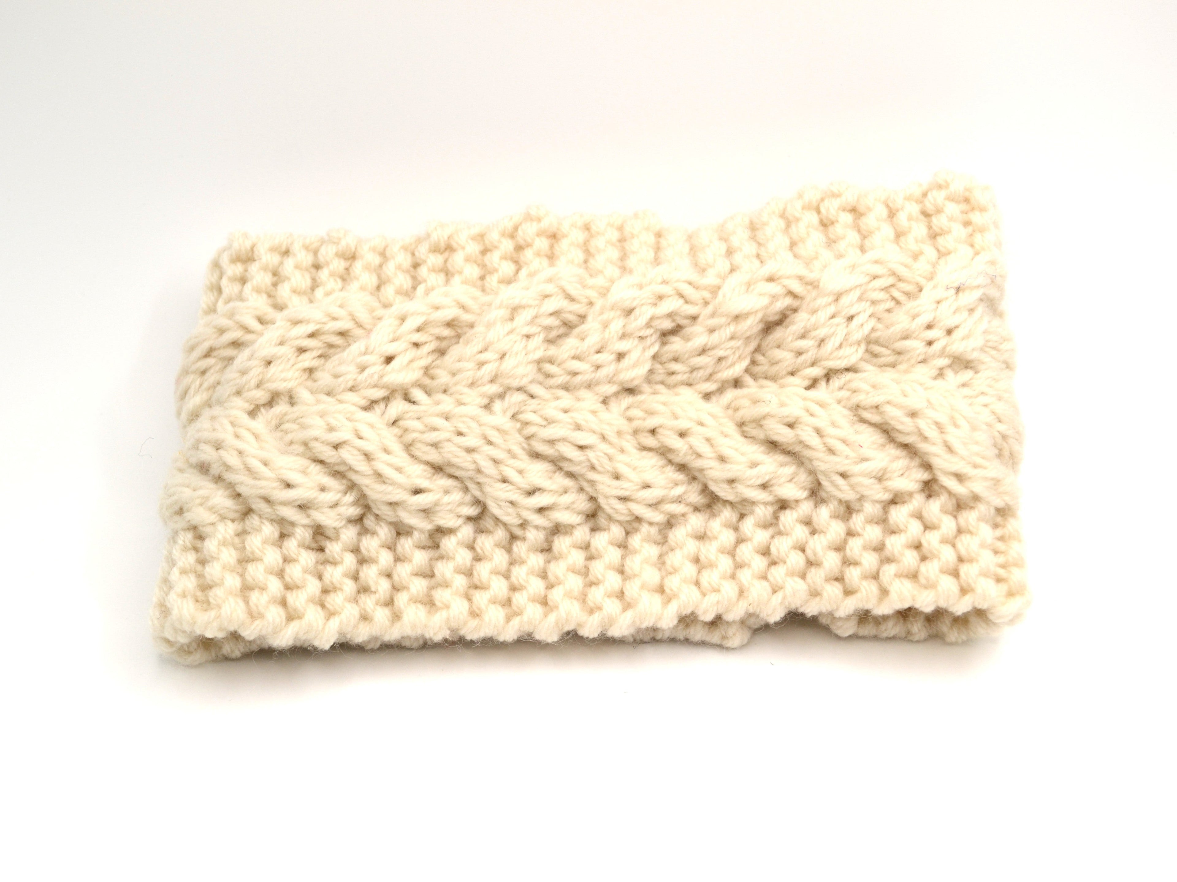 Stirnband - Beige - Frauen - Teenager - Herbst - Winter