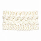 Headband | Soft Faux Wool - White - Autumn - Winter - Women's