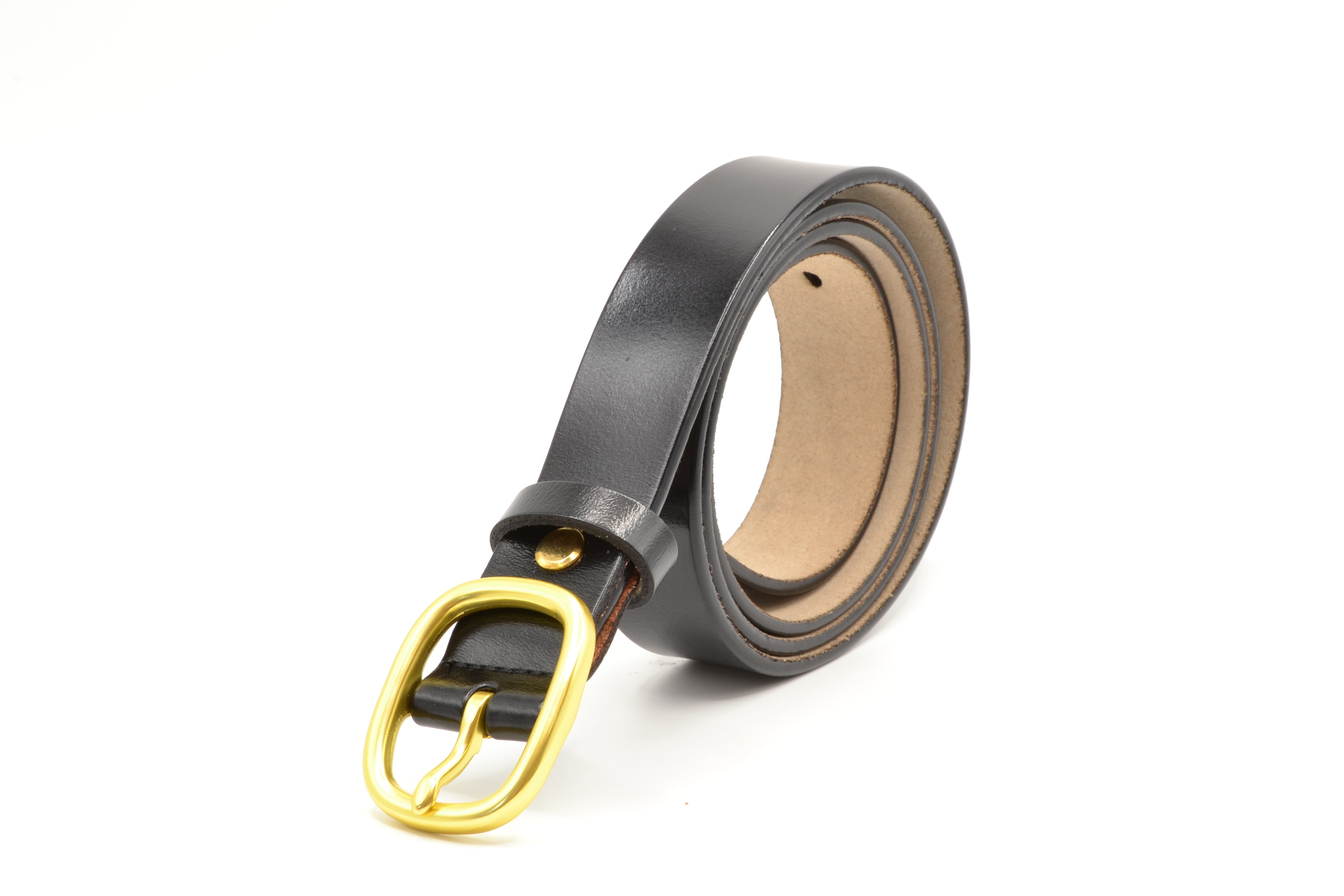 Eleganter Ledergürtel - Goldene Schnalle - 115cm x 28mm - Damen