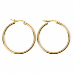 Creolen | 18K Gold - Classic Hoops - 35mm - Damen