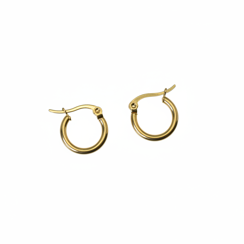 Creolen | 18K Gold - Baby Hoops - 15mm - Damen