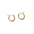 Creolen | 18K Gold - Baby Hoops - 15mm - Damen